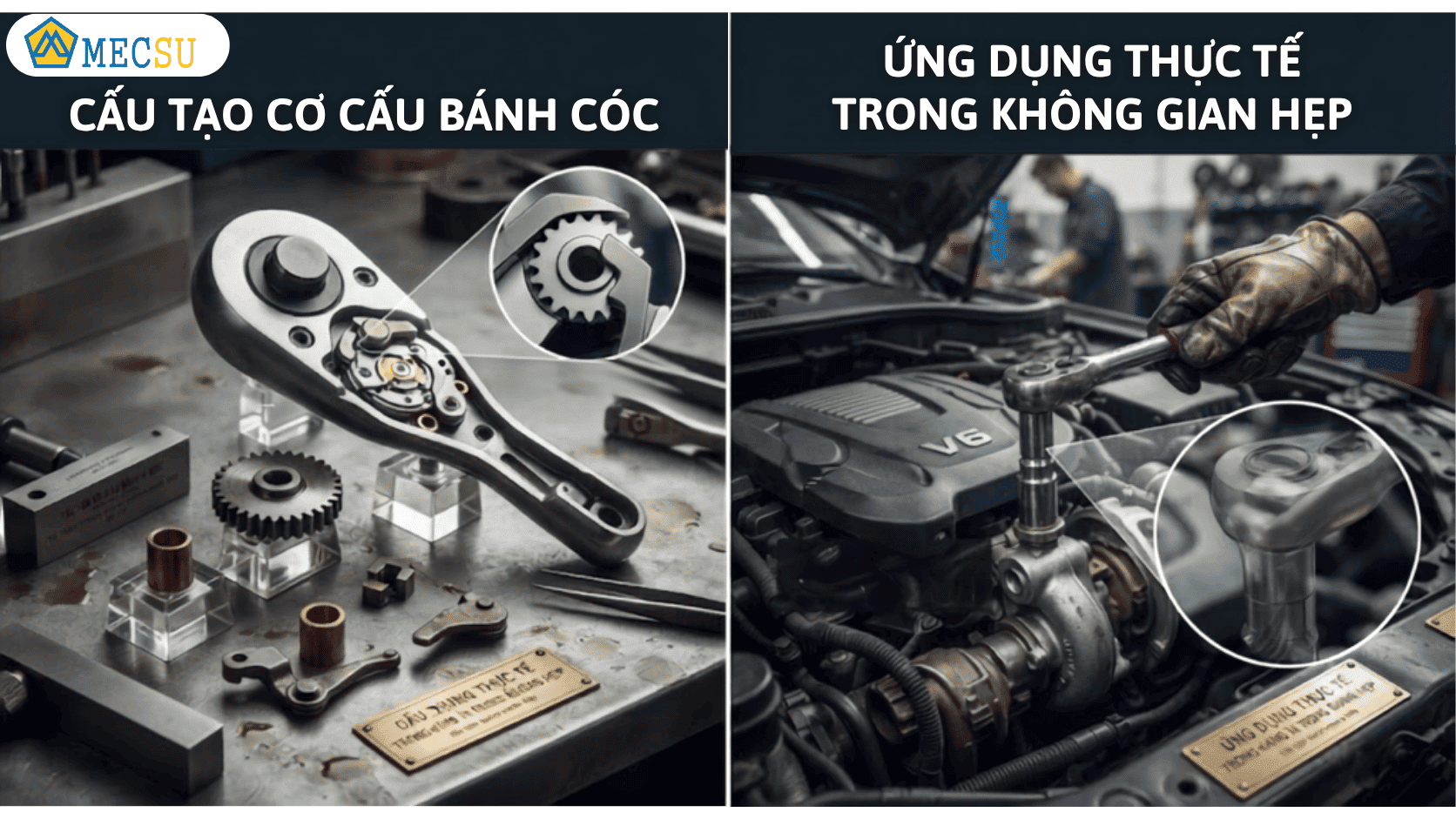Cấu tạo cơ cấu bánh cóc và ứng dụng thực tế